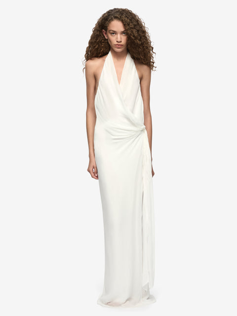 SONEVA WRAP DRESS - IVORY