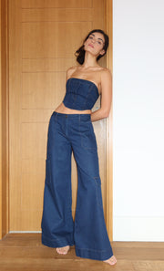 ROXANNE ULTRA WIDE JEAN - DENIM