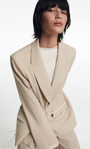 LAUREL TIE BLAZER - BONE