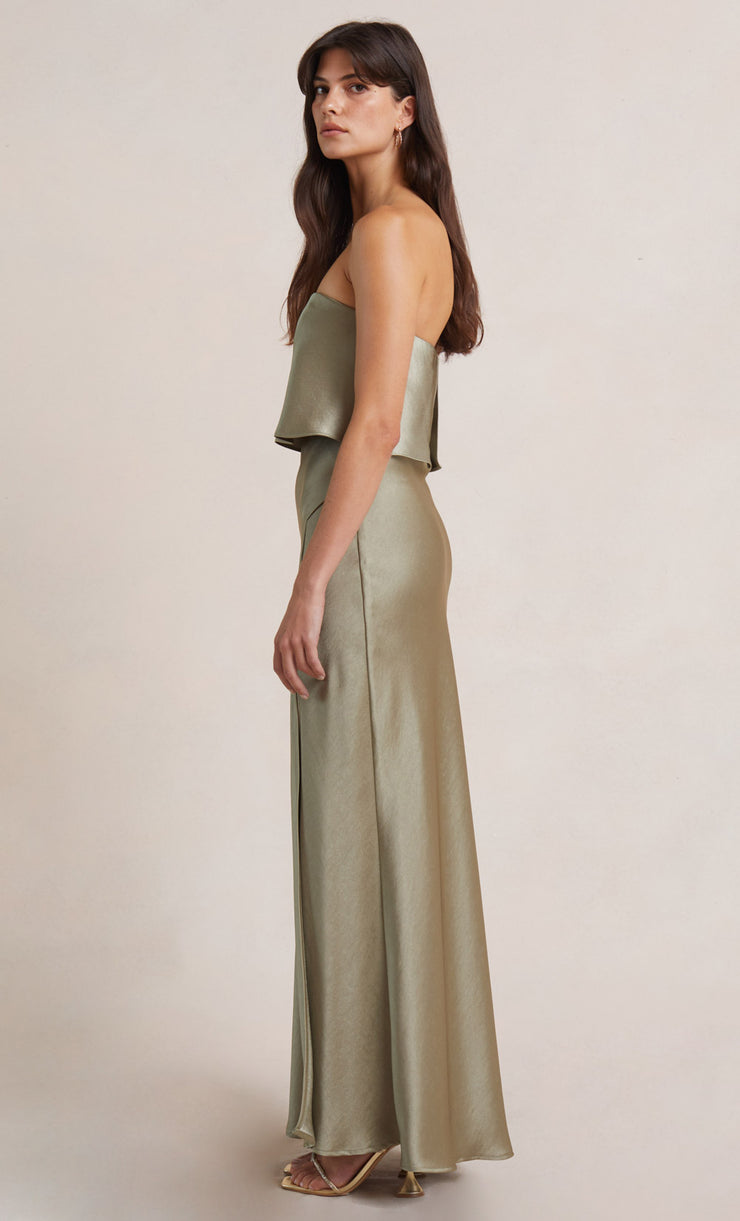 THE DREAMER STRAPLESS TOP  - SAGE