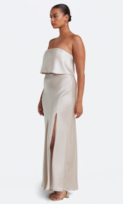 THE DREAMER STRAPLESS TOP  - SAND