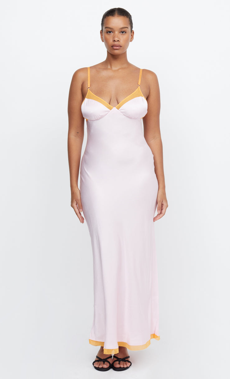JOELLE MAXI DRESS - QUARTZ/TANGERINE
