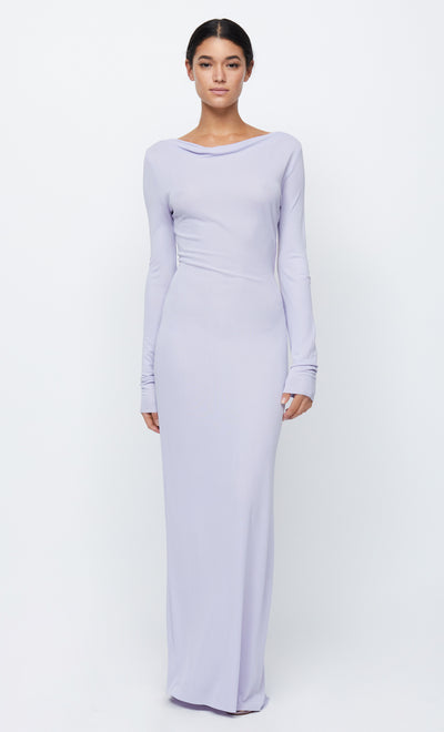 AMARA LONG SLEEVE MAXI DRESS - LILAC