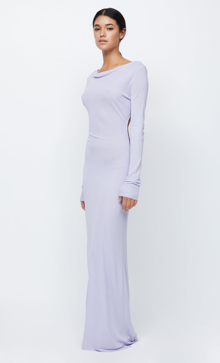 AMARA LONG SLEEVE MAXI DRESS - LILAC