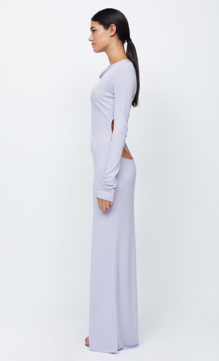 AMARA LONG SLEEVE MAXI DRESS - LILAC