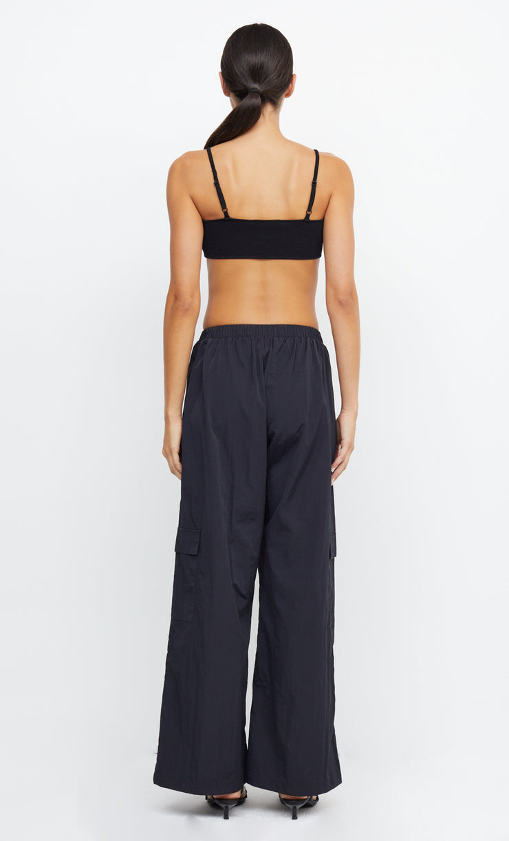 VERONICA KNIT BOATNECK BRALETTE - BLACK