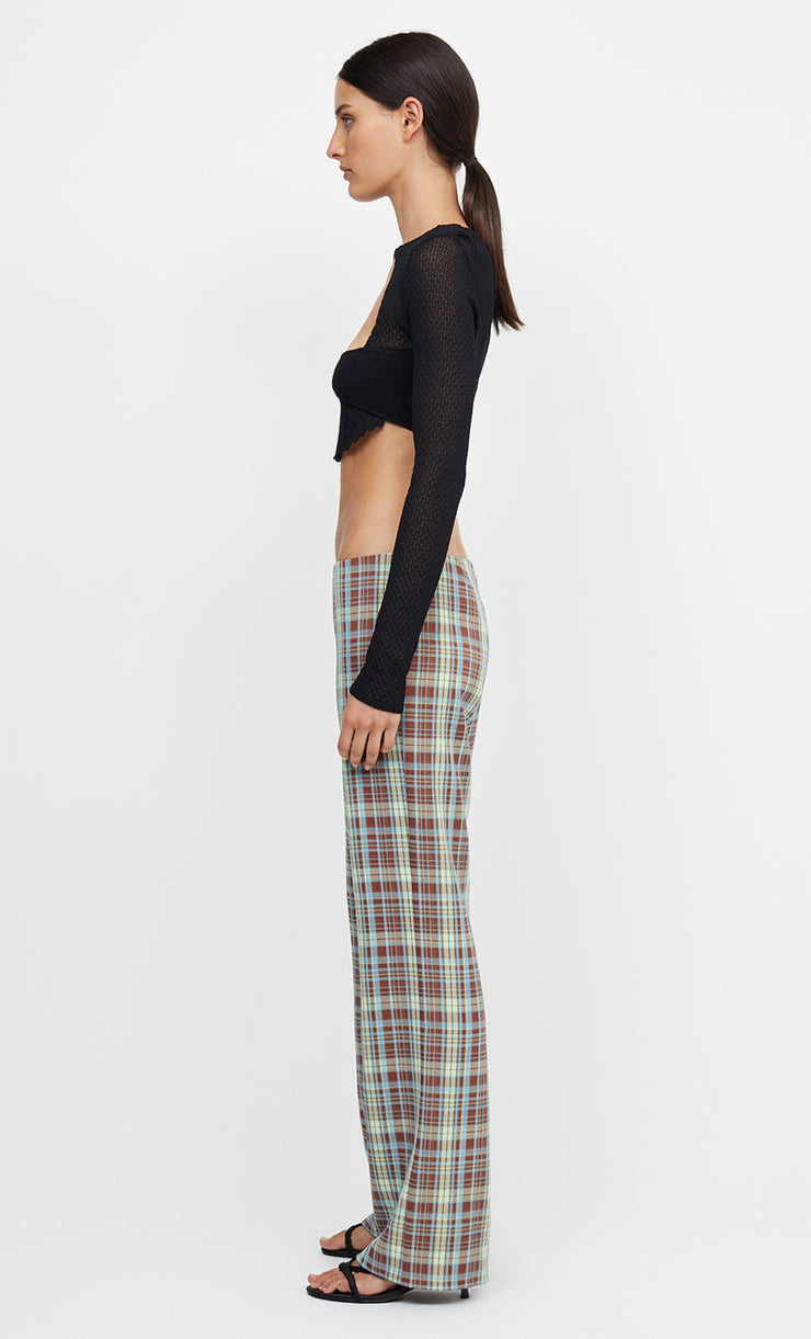 VERONICA LONG SLEEVE KNIT CROP TOP - BLACK