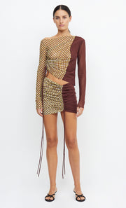 MARCELLA MINI SKIRT - SIENA GEO/PLUM