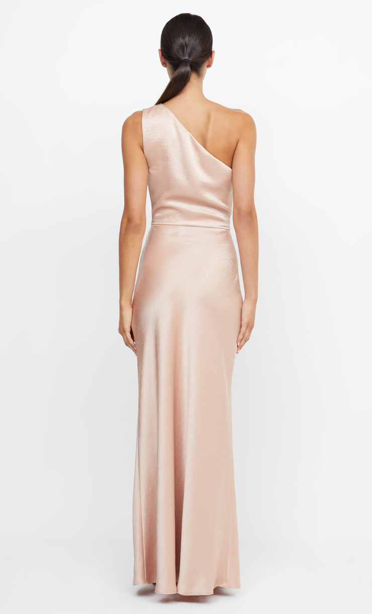 Dreamer Asym One Shoulder Rose Gold Bridemaid Dress by Bec + Bridge