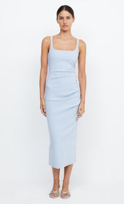 Be Mine Square Neck Midi Bridesmaid Dress in Dusty Blue by Bec + Bridge