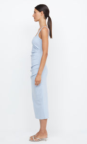 BE MINE SQUARE NECK DRESS - DUSTY BLUE – BEC + BRIDGE AU