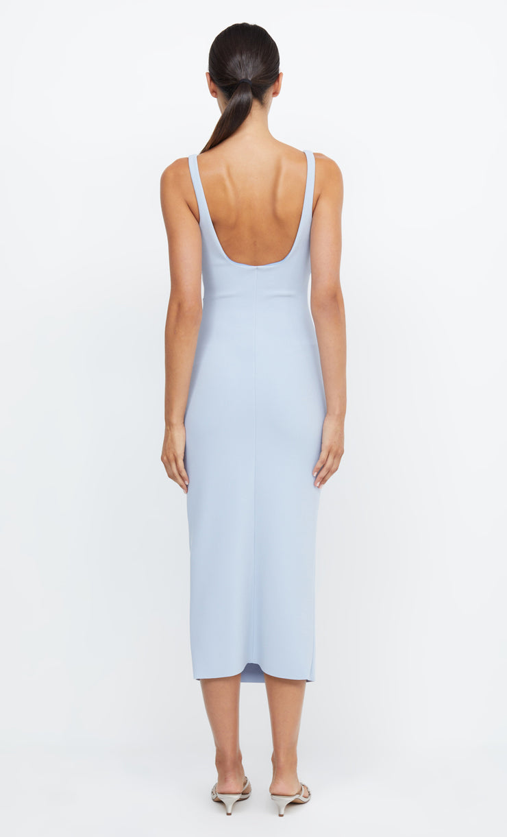 Be Mine Square Neck Midi Bridesmaid Dress in Dusty Blue by Bec + Bridge