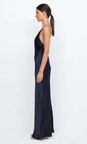 Moon Dance V Neck Bridesmaid Maxi Dress in Ink Navy by Bec + Bridge