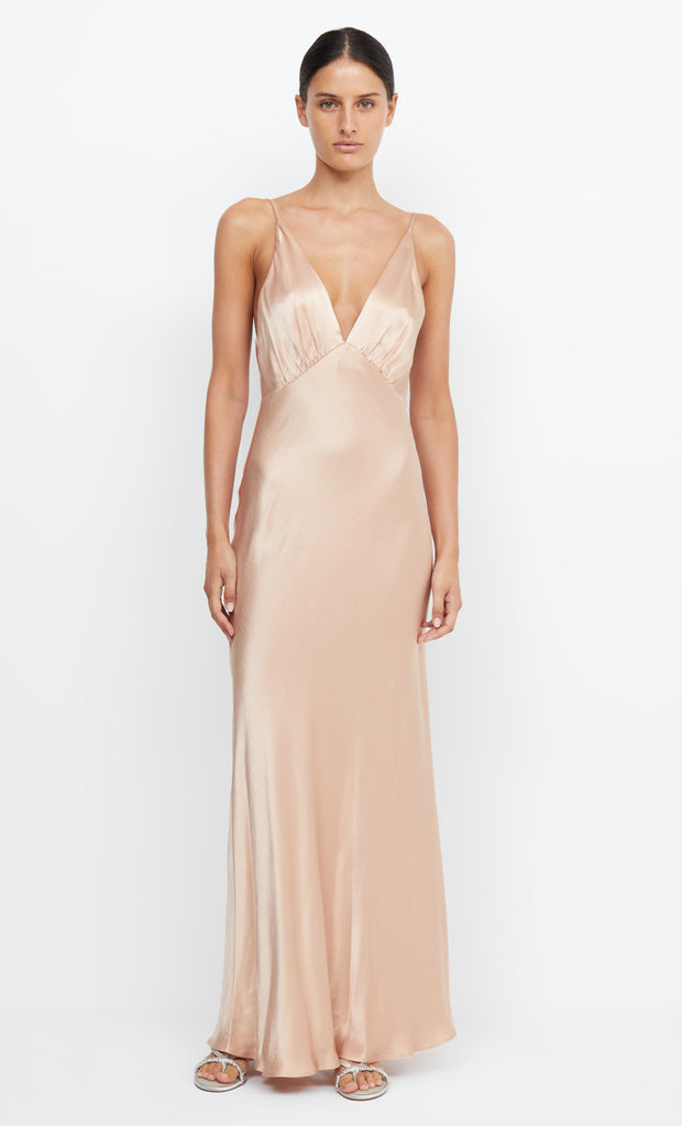 MOON DANCE V MAXI DRESS - ROSE GOLD