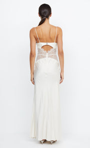 Celine Maxi Bride Bridesmaid Maxi Dress with Lace in Ivory by Bec + Bridge