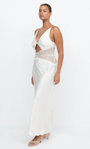 Celine Maxi Bride Bridesmaid Maxi Dress with Lace in Ivory by Bec + Bridge