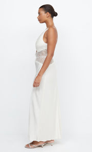 Celine Maxi Bride Bridesmaid Maxi Dress with Lace in Ivory by Bec + Bridge