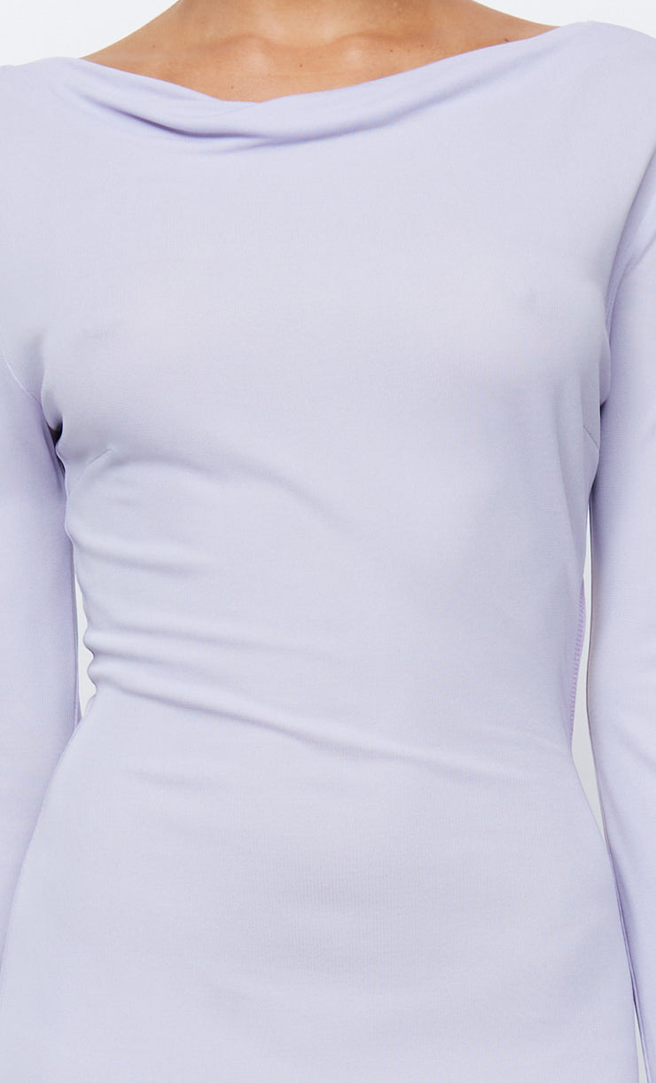 AMARA LONG SLEEVE MAXI DRESS - LILAC