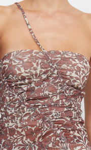PRIYA ASYM TOP - HIBISCUS FLORAL