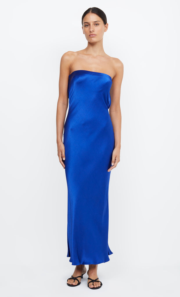 MOONDANCE STRAPLESS DRESS - MEDITERRANEAN BLUE