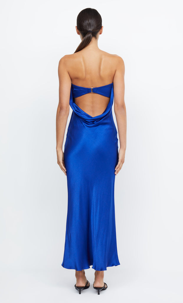 MOONDANCE STRAPLESS DRESS - MEDITERRANEAN BLUE