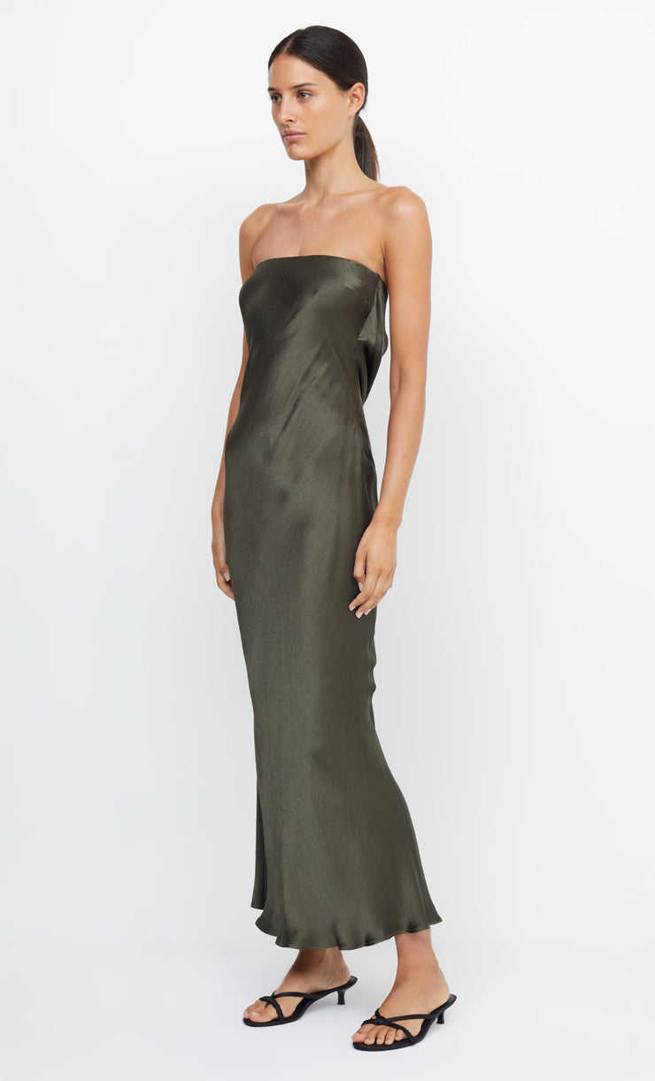 Moon Dance Strapless Fern Green Dark Willow Bridesmaid Dress by Bec + Bridge