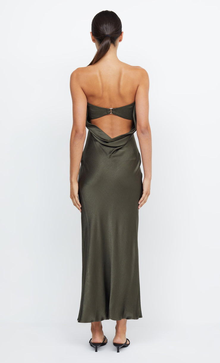 Moon Dance Strapless Fern Green Dark Willow Bridesmaid Dress by Bec + Bridge