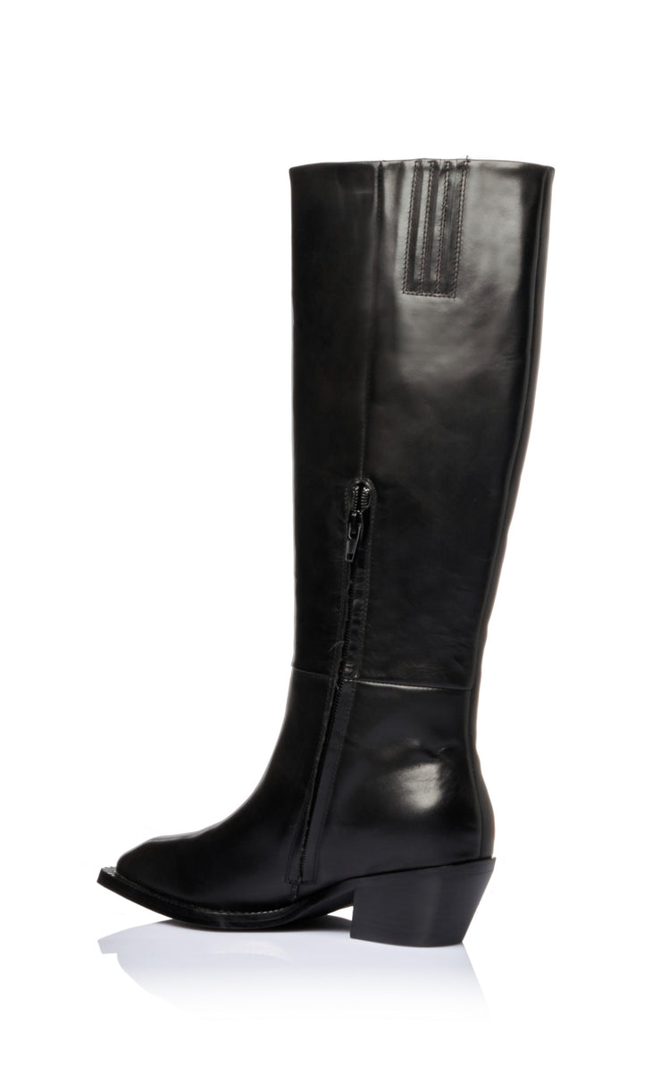 PEYA MID CALF BOOT - BLACK