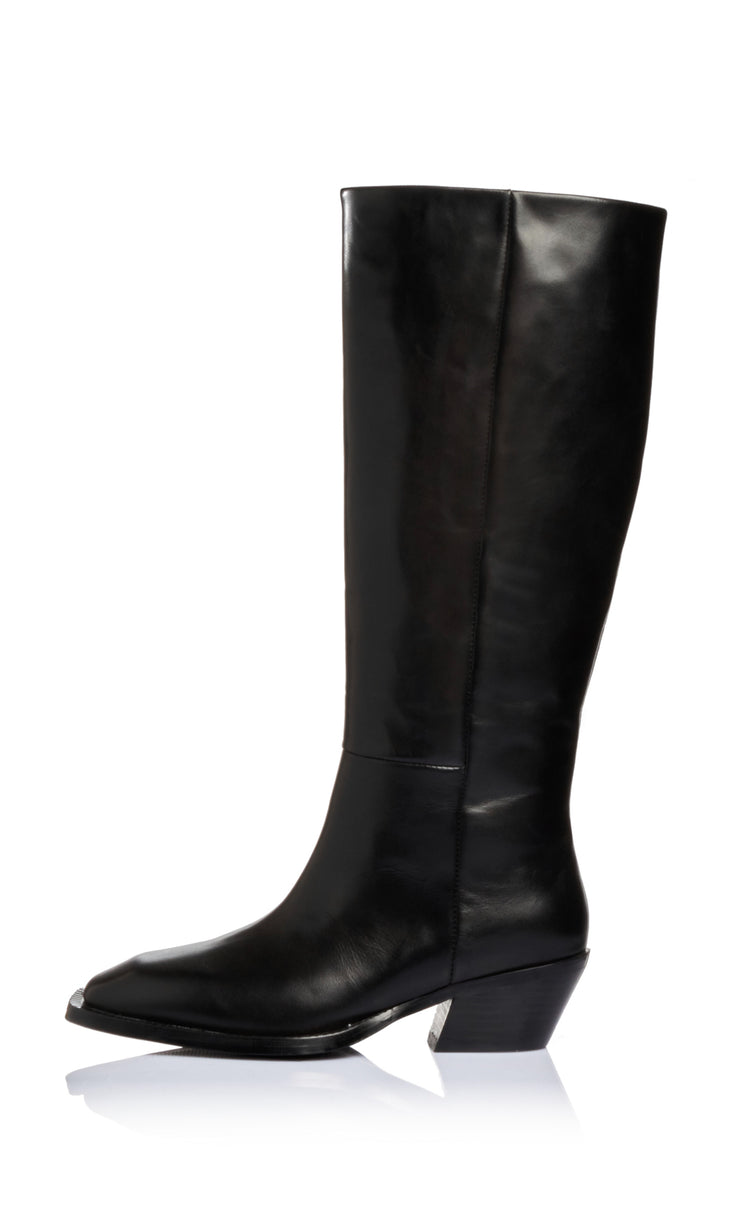 PEYA MID CALF BOOT - BLACK