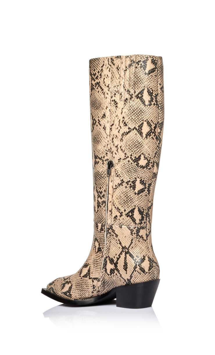 PEYA MID CALF BOOT - PYTHON