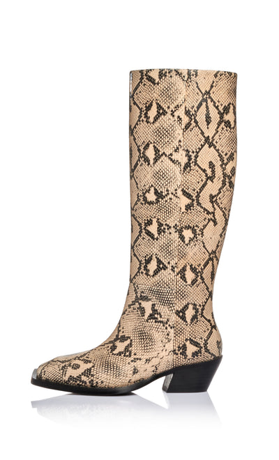 PEYA MID CALF BOOT - PYTHON