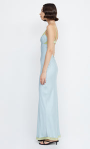 JOELLE MAXI DRESS - CLOUD BLUE/PEAR