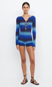 ALANA KNIT ROMPER - SEA HAZE