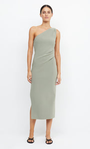 Be Mine Asym Midi Bridesmaids Dress in Sage by Bec + Bridge