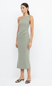 Be Mine Asym Midi Bridesmaids Dress in Sage by Bec + Bridge