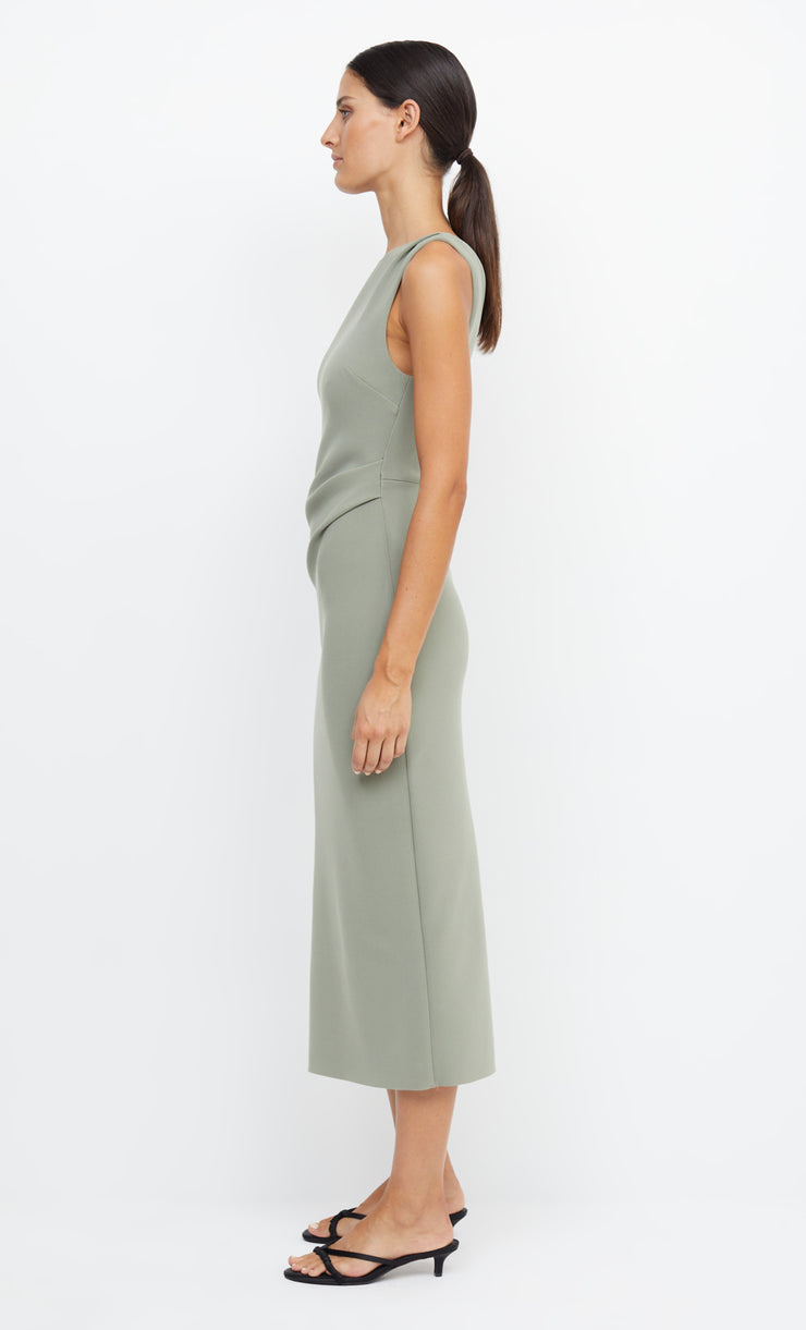 Be Mine Asym Midi Bridesmaids Dress in Sage by Bec + Bridge