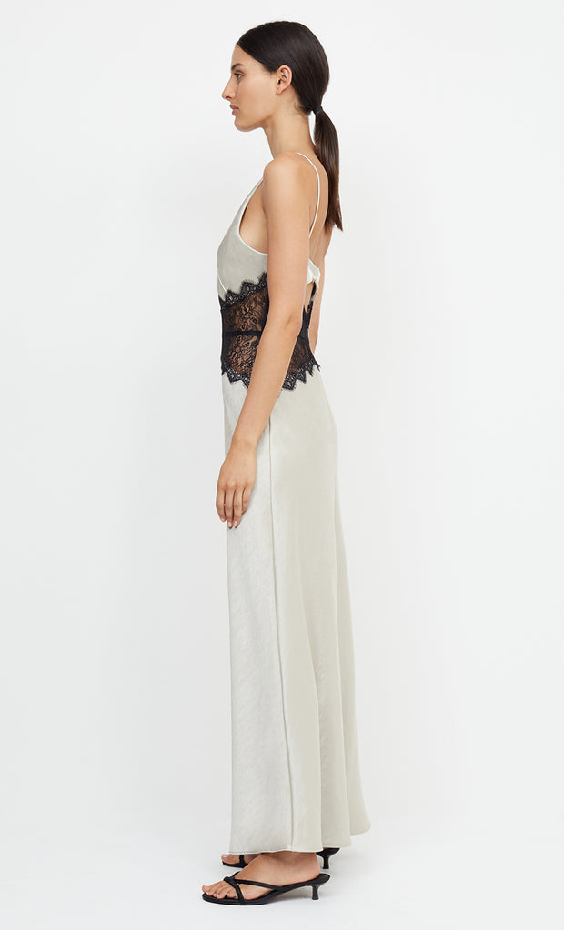 CAMILLE MAXI DRESS - ECRU/BLACK