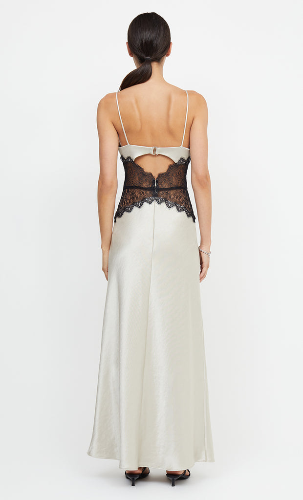 CAMILLE MAXI DRESS - ECRU/BLACK