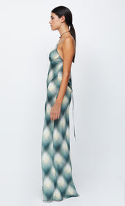 EDIE SPLIT MAXI DRESS - TEAL