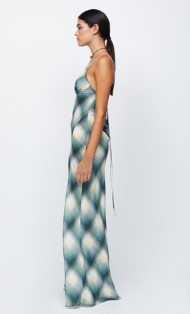 EDIE SPLIT MAXI DRESS - TEAL