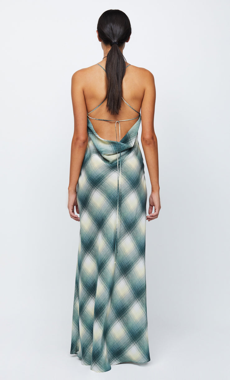 EDIE SPLIT MAXI DRESS - TEAL