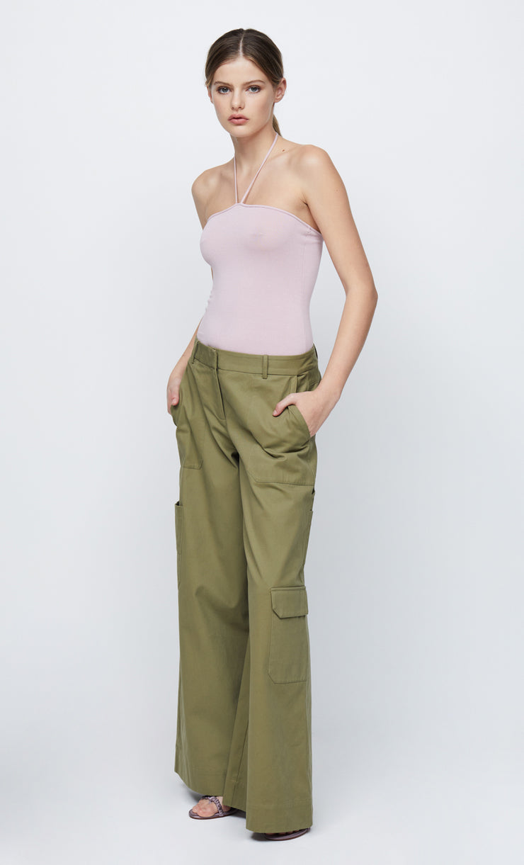 ESMAE HALTER KNIT BODYSUIT - DUSTY MAUVE