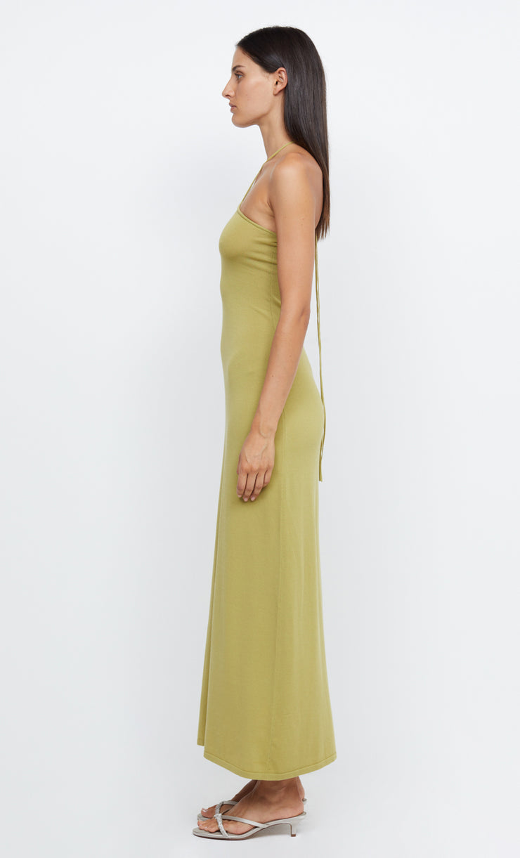 ESMAE HALTER MAXI KNIT DRESS - FERN