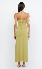 ESMAE HALTER MAXI KNIT DRESS - FERN