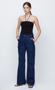 ESMAE HALTER KNIT BODYSUIT - BLACK
