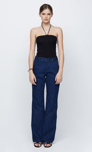 ESMAE HALTER KNIT BODYSUIT - BLACK