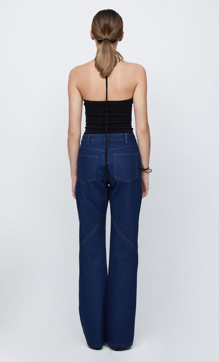 ESMAE HALTER KNIT BODYSUIT - BLACK