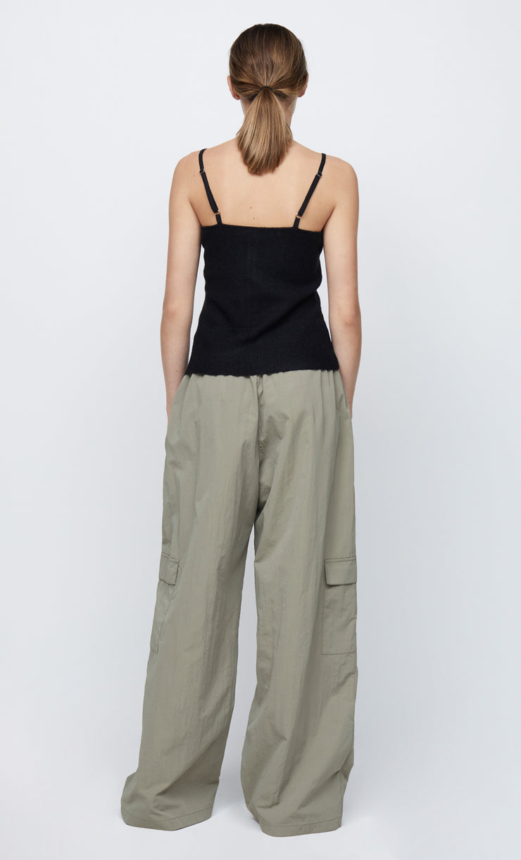 JACINTA KNIT TANK - BLACK