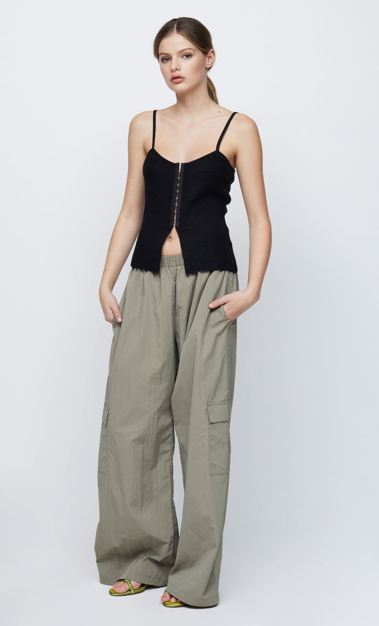 JACINTA KNIT TANK - BLACK