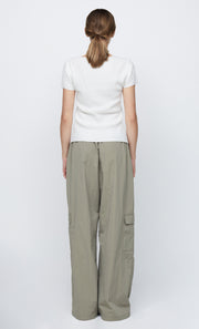 JACINTA SHORT SLEEVE KNIT TOP - IVORY